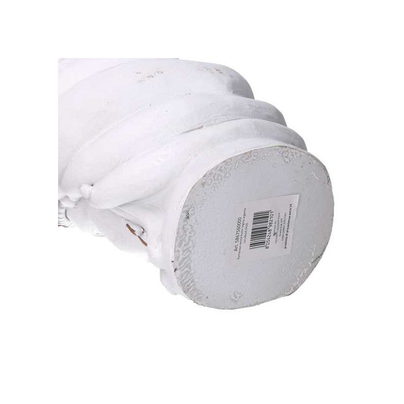 Portavaso resina busto regina bianco cm 14x14,5h26