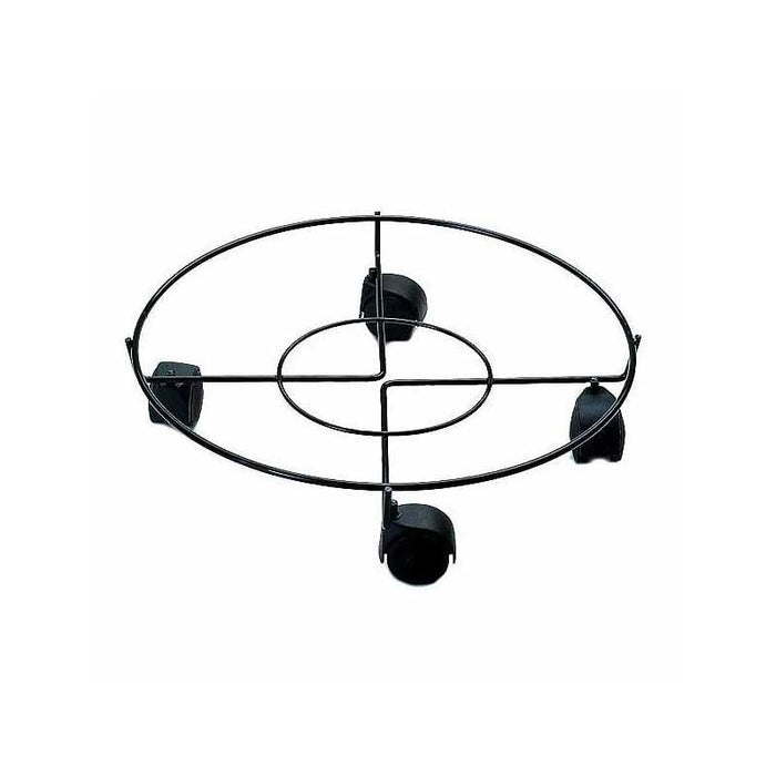 Portavaso Ruote Tondo Nero 30