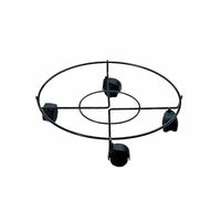 Portavaso Ruote Tondo Nero 40