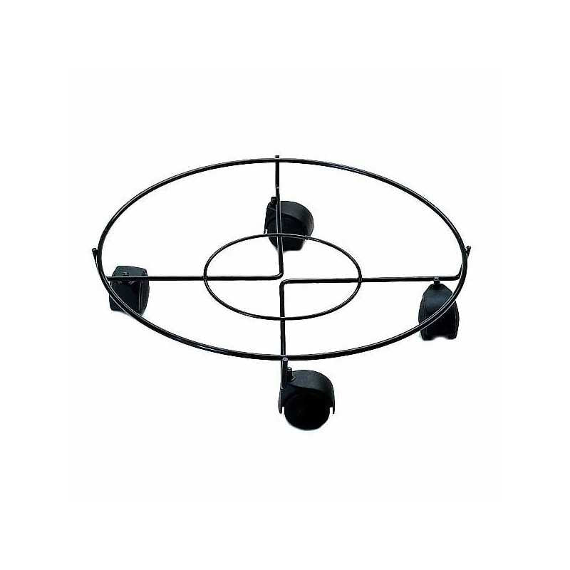 Portavaso Ruote Tondo Nero 50