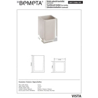 VISTA Portaspazzolino da Banco in Resina Beige 11 x7,2 x7,2 cm