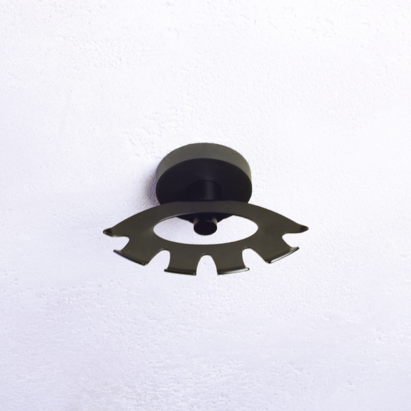 Portaspazzolino DARK in ottone nero 105x54x89 mm