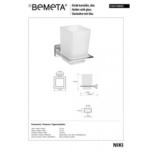 Portaspazzolino da parete NIKI 10 x9,7 x7,7 cm