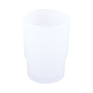 Portaspazzolino YUKON in ottone bianco, cromo e vetro