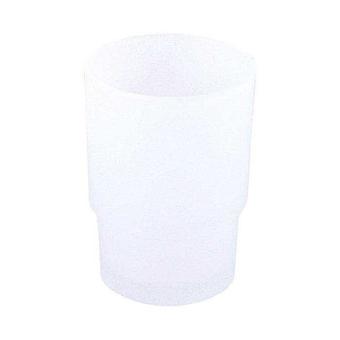 Portaspazzolino YUKON in ottone bianco, cromo e vetro