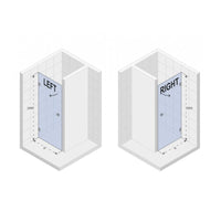 Porta doccia a battente dritta con cerniere cromate SCANDIC NXT 101 RIHO 90x200 cm