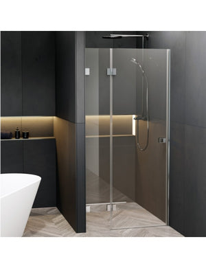 Porta doccia a battente dritta con cerniere cromate SCANDIC NXT 104 RIHO 80x200 cm