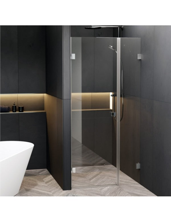 Porta doccia a battente dritta con cerniere cromate SCANDIC NXT 102 RIHO 100x200 cm