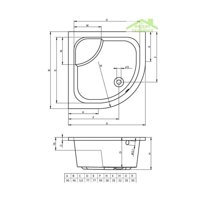 Porta doccia a battente dritta con cerniere cromate SCANDIC NXT 102 RIHO 90x200 cm