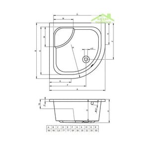 Porta doccia a battente sinistra con cerniere cromate SCANDIC NXT 102 RIHO 160x200 cm