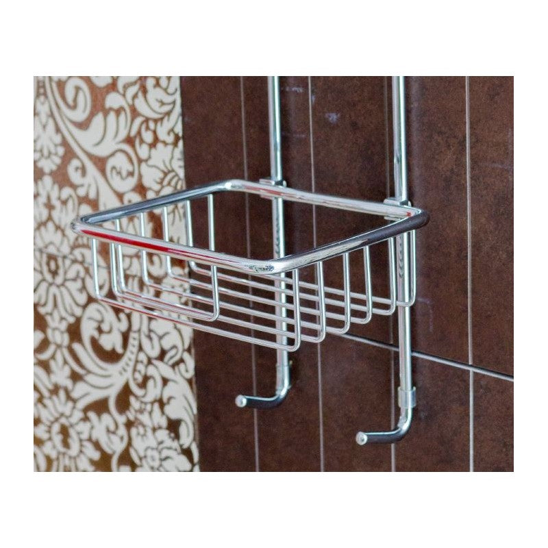 Porta doccia sospesa CYTRO in ottone cromato 17x14x70 cm