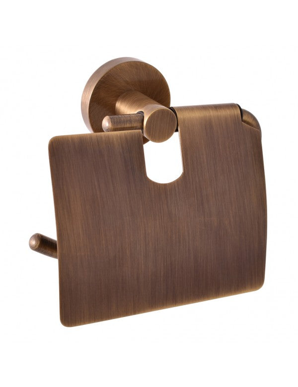 COLORADO porta carta igienica con coperchio in ottone bronzo 14,2 cm
