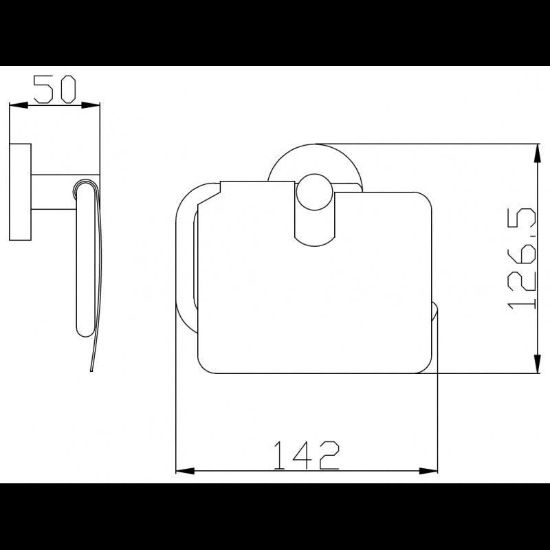 COLORADO porta carta igienica con coperchio in ottone bronzo 14,2 cm