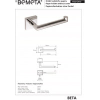 Porta carta igienica BETA in ottone cromato senza coperchio 19cm x 5,5cm x7cm