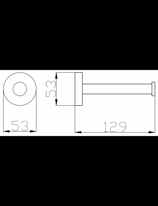 Portarotolo COLORADO in ottone cromato 12,9 cm