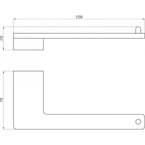 Portarotolo da parete NIL in ottone oro spazzolato 15,8 cm