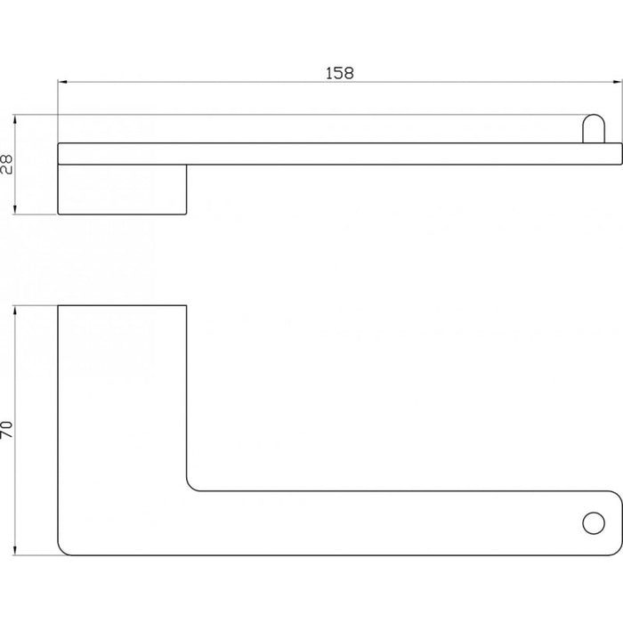 Portarotolo da parete NIL in ottone oro spazzolato 15,8 cm