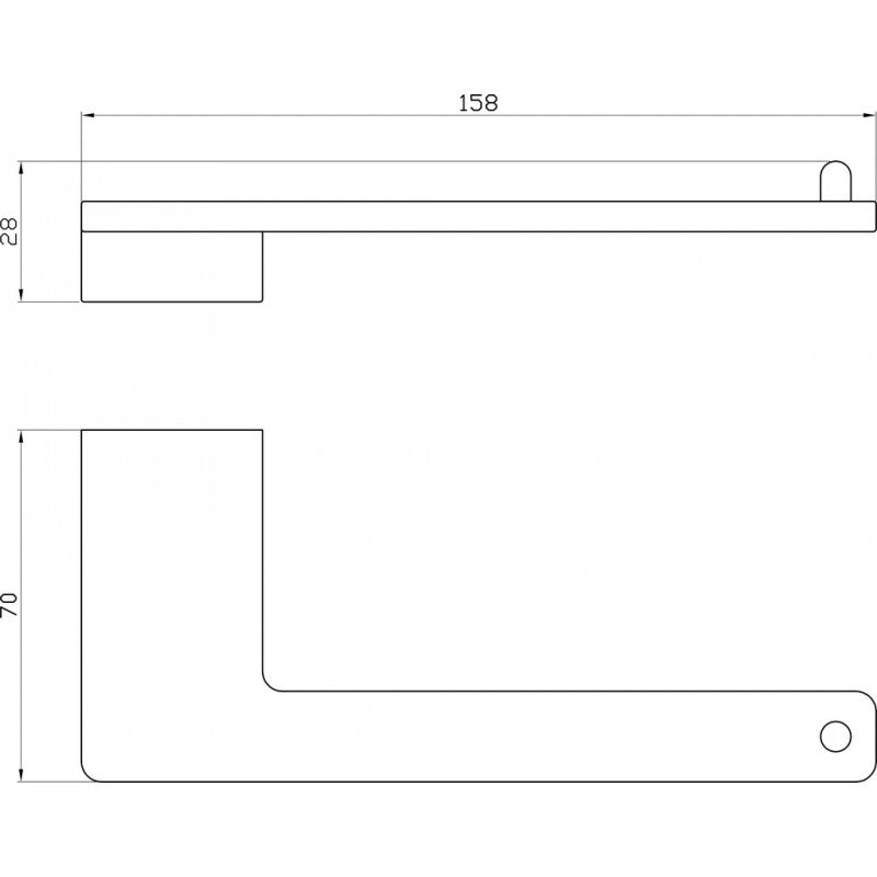 Portarotolo da parete NIL in ottone oro spazzolato 15,8 cm