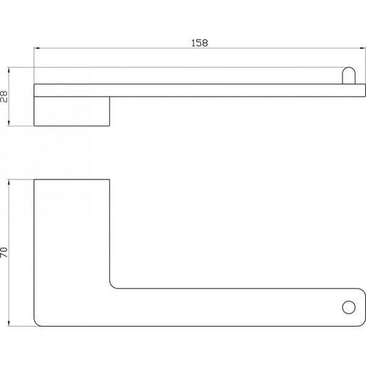 Portarotolo da parete NIL in ottone oro rosa spazzolato 15,8 cm