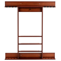 Portastecche da biliardo a parete 8 stecche e scanalature 3 livelli 15 supporti per palline 1 supporto per palline triangolari in legno per club 20_0007365