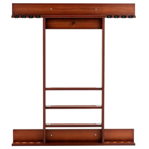 Portastecche da biliardo a parete 8 stecche e scanalature 3 livelli 15 supporti per palline 1 supporto per palline triangolari in legno per club 20_0007365