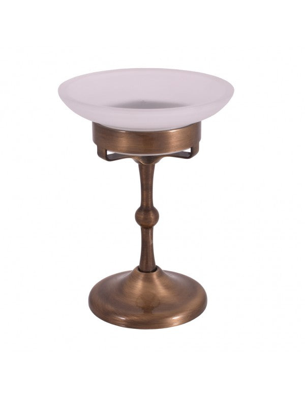 MORAVA portasapone da tavolo retrò in ottone bronzo 10,9x 15 cm