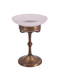 MORAVA portasapone da tavolo retrò in ottone bronzo 10,9x 15 cm