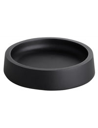 GAMMA Portasapone Rotondo da Tavolo in Resina Nera Opaca 11 x11 x2,5 cm