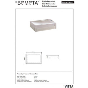 VISTA Portasapone da Tavolo in Resina Beige 11 x7 x3 cm