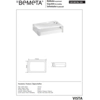 VISTA Portasapone da Tavolo in Resina Bianca 11 x7 x3 cm