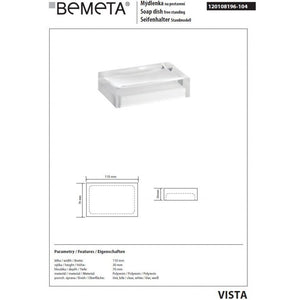 VISTA Portasapone da Tavolo in Resina Bianca 11 x7 x3 cm