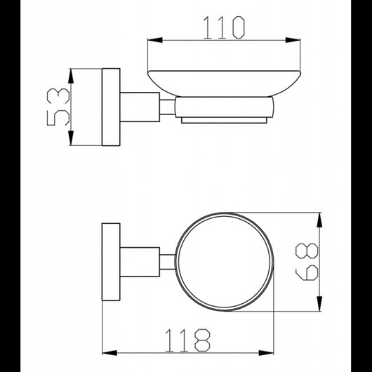 COLORADO Portasapone in Vetro e Ottone Oro Rosa Spazzolato