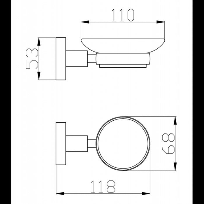 COLORADO Portasapone in Vetro e Ottone Oro Rosa Spazzolato