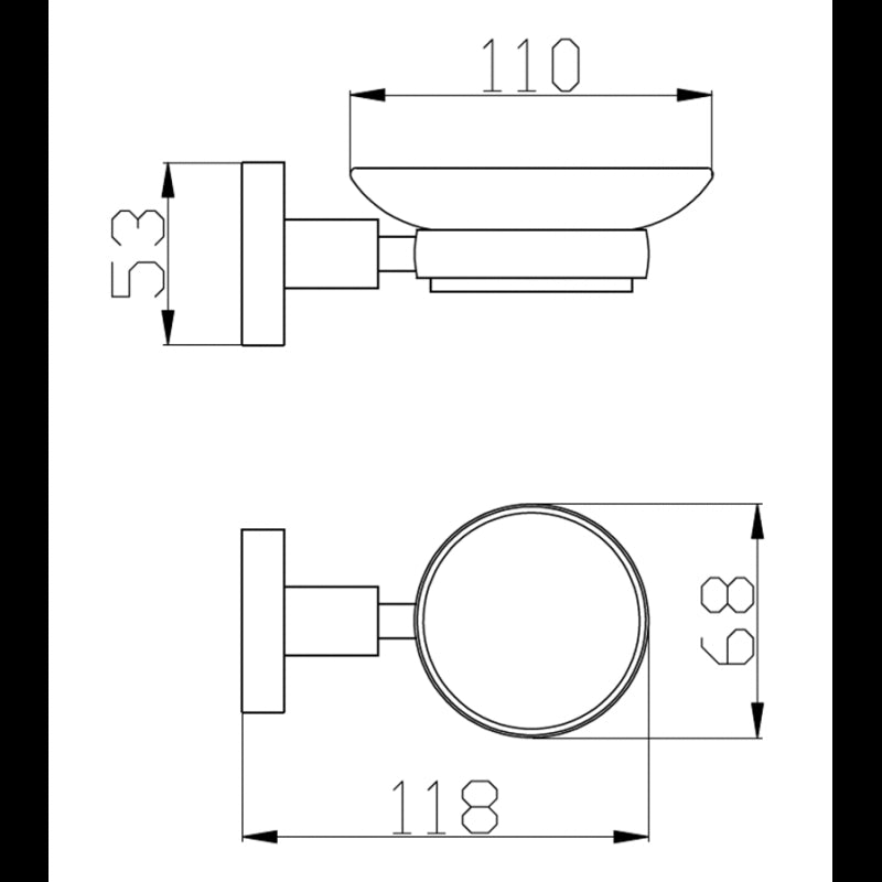 COLORADO Portasapone in vetro e ottone in grigio metallo