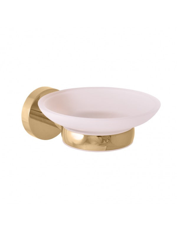 Portasapone in vetro COLORADO e ottone placcato oro