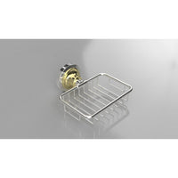 RETRO Portasapone a griglia in ottone cromato-oro 14x6,5x14,2 cm