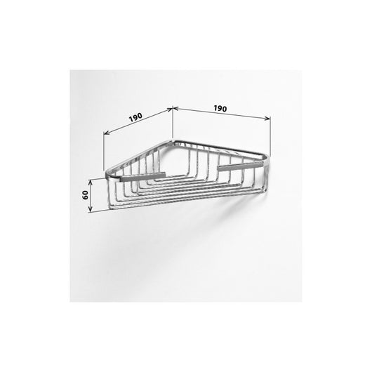CYTRO Portasapone Corner Grill in ottone cromato 24,5x15x6 cm