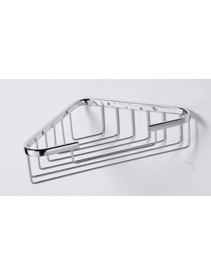 CYTRO Portasapone Corner Grill in ottone cromato 24,5x15x6 cm