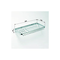 CYTRO Portasapone rettangolare a griglia in ottone cromato 30x 13x 2 cm