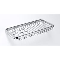 CYTRO Portasapone rettangolare a griglia in ottone cromato 30x 13x 2 cm