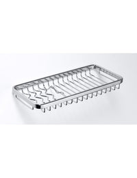 CYTRO Portasapone rettangolare a griglia in ottone cromato 30x 13x 2 cm