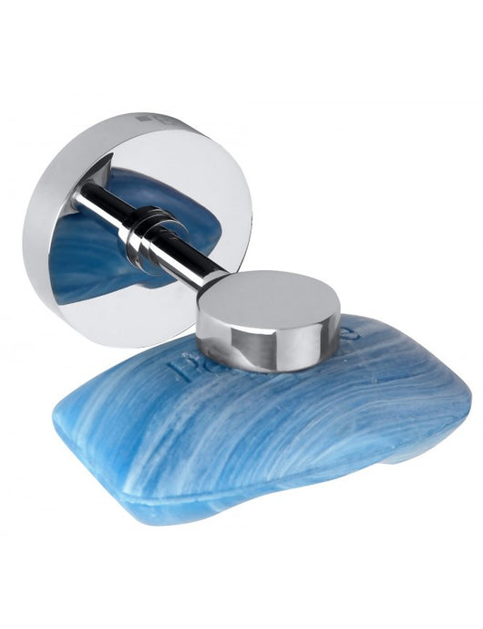 Portasapone magnetico da parete OMEGA ottone cromato 14x5,5x12,5 cm