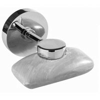 Portasapone magnetico da parete OMEGA ottone cromato 14x5,5x12,5 cm