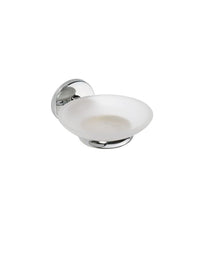 ALFA portasapone da parete in vetro sabbiato 12,5cmx 5cm x 13cm