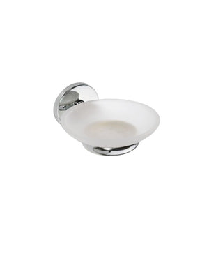 ALFA portasapone da parete in vetro sabbiato 12,5cmx 5cm x 13cm