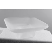 NIKI Portasapone da parete quadrato in zinco e vetro 11 x10 x4 cm