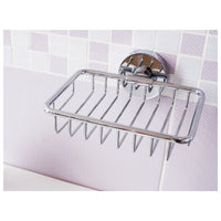 Portasapone OMEGA grill a parete ottone cromato 14x5,5x12,5cm