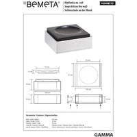 Portasapone da parete GAMMA in resina nera opaca 10,5 x9,5 x4,5 cm