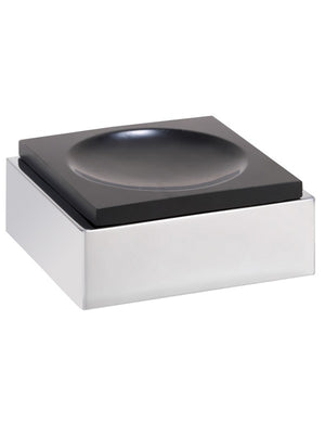 Portasapone da parete GAMMA in resina nera opaca 10,5 x9,5 x4,5 cm