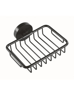DARK portasapone a griglia da parete in ottone nero 14x5,5x12,5cm